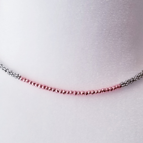 Rose Gold Choker Necklace on a Toggle Clasp - Picture 6 of 6